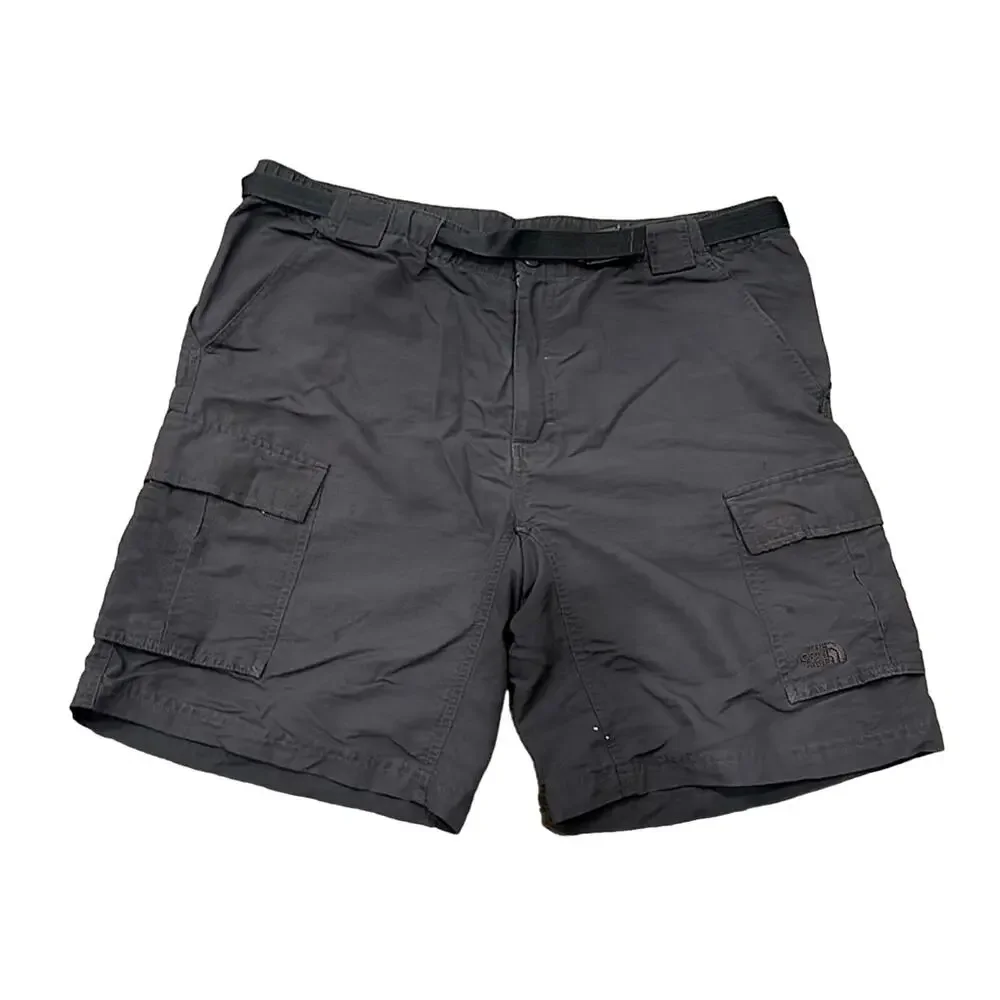 THE NORTH FACE Men's Nylon Belted  Dark Grey Cargo Shorts L